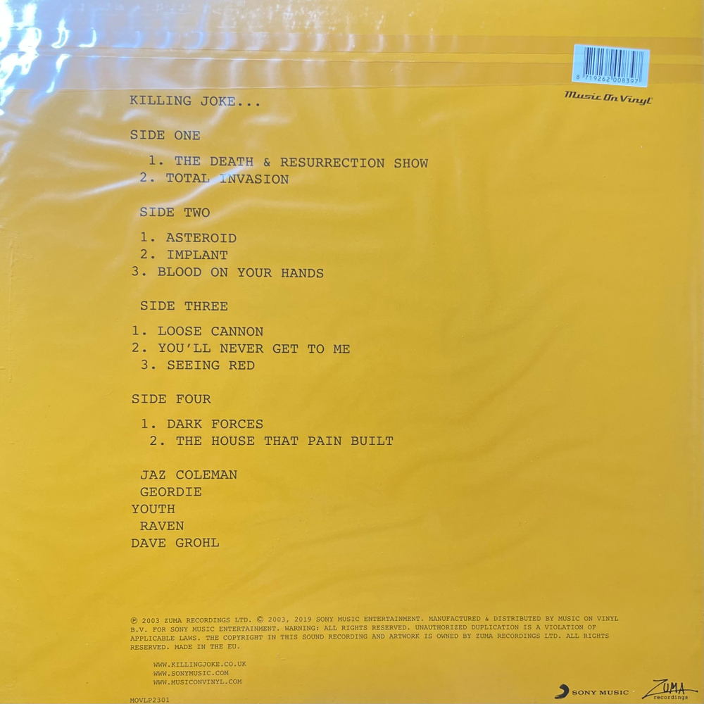 Killing Joke ‎– Killing Joke 2LP (Европа 2019г.)