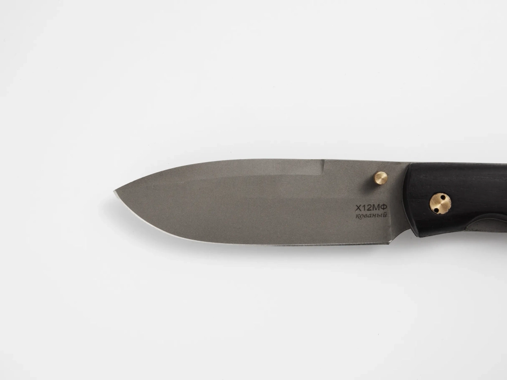 Складной нож "Пеликан", сталь Х12МФ, рукоять черный мореный граб