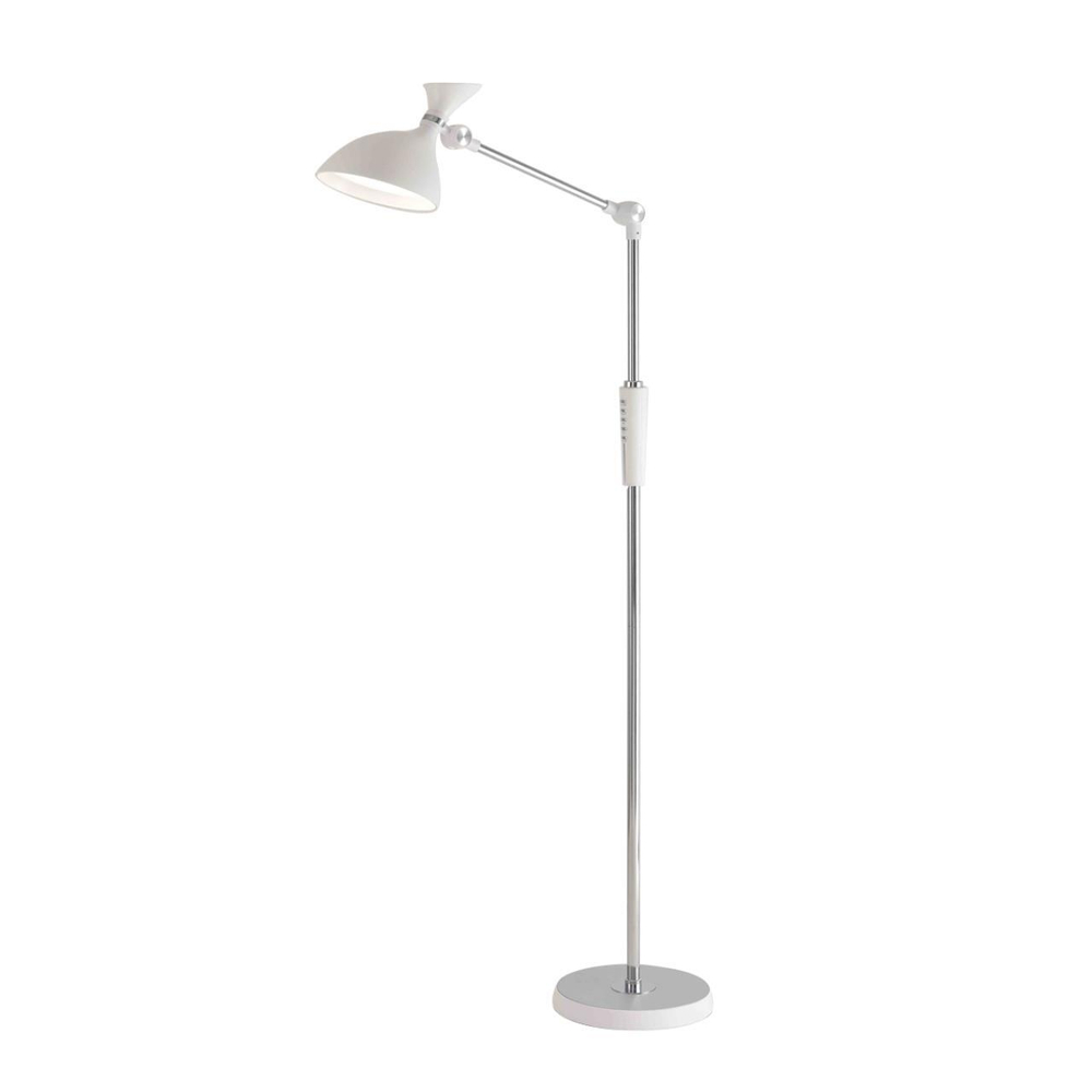 8330/15FL LEDIO белый, металл/пластик Торшер LED 15W 3000/4000/6000K 220-240V ССТ/диммер HORSA