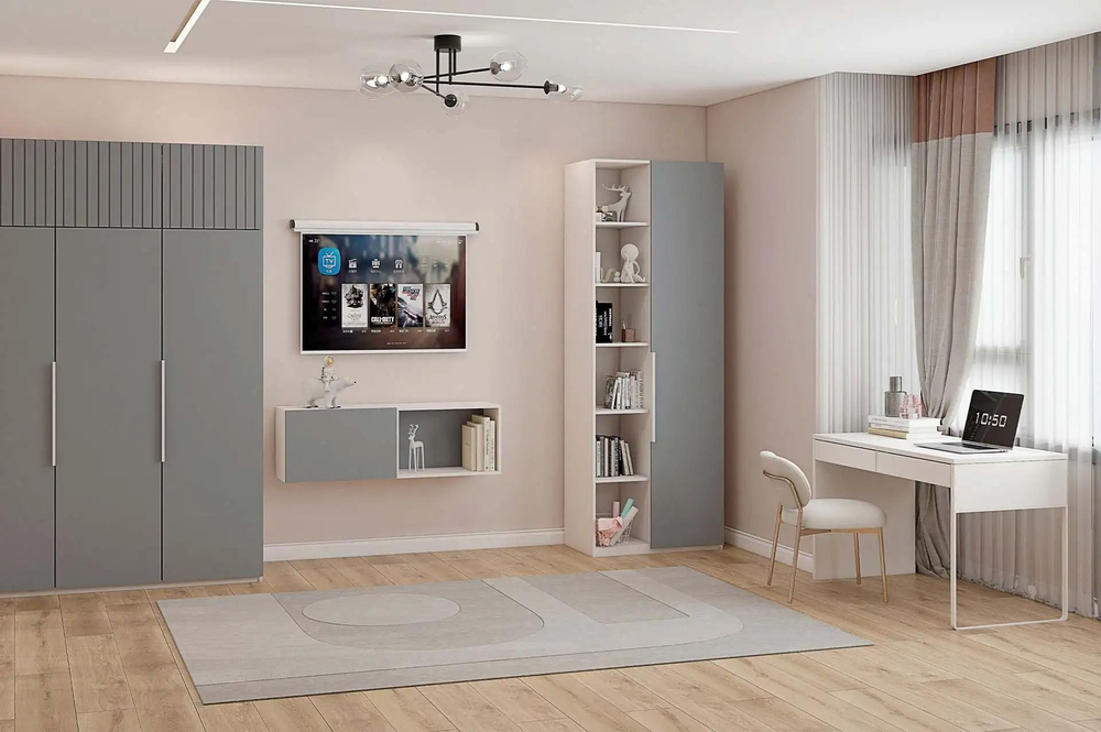 Стол письменный с ящиками Дуб Табачный/Чёрный Графит, МАРКЕ, 120х60х75,5 см