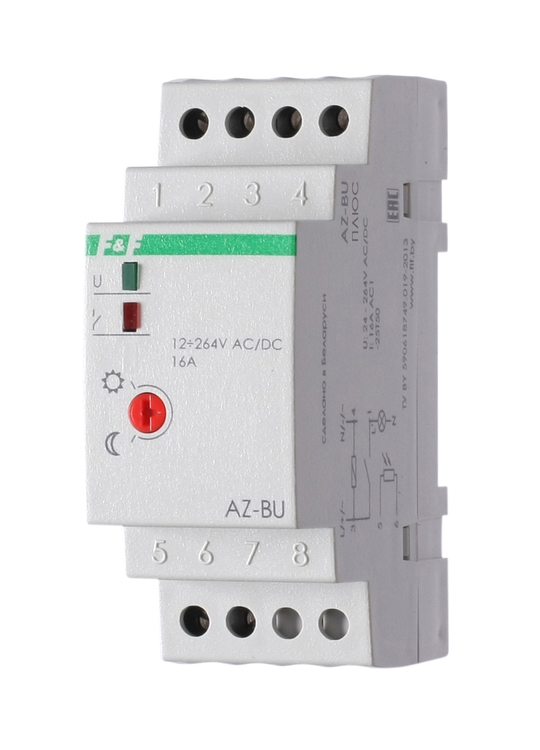 Фотореле AZ-BU-зонд Плюс 12-260В 16А 1Z IP20 с выносным фотодатчиком