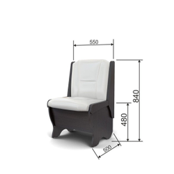 Скамья Лотос 550 венге/милк