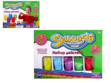 Тесто Skwooshi для 3D моделирования 5 цветов