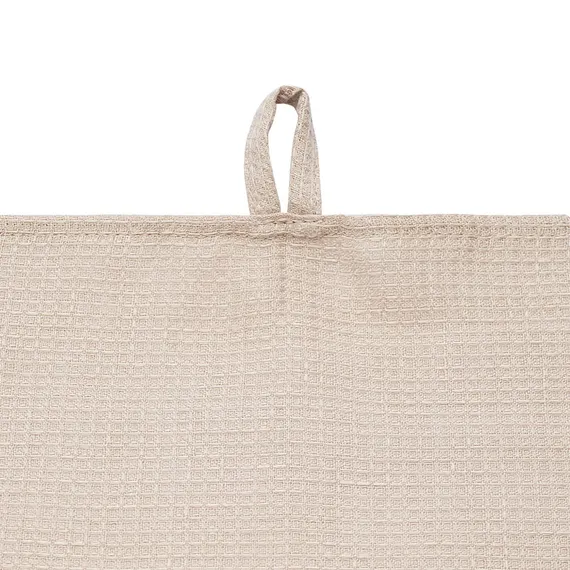 Набор из двух вафельных полотенец изо льна бежевого цвета Essential, 50х70 см