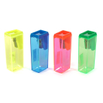 Точилка с контейнером, 1отверстие, 4цвета микс, 6*2, 5*1, 8см