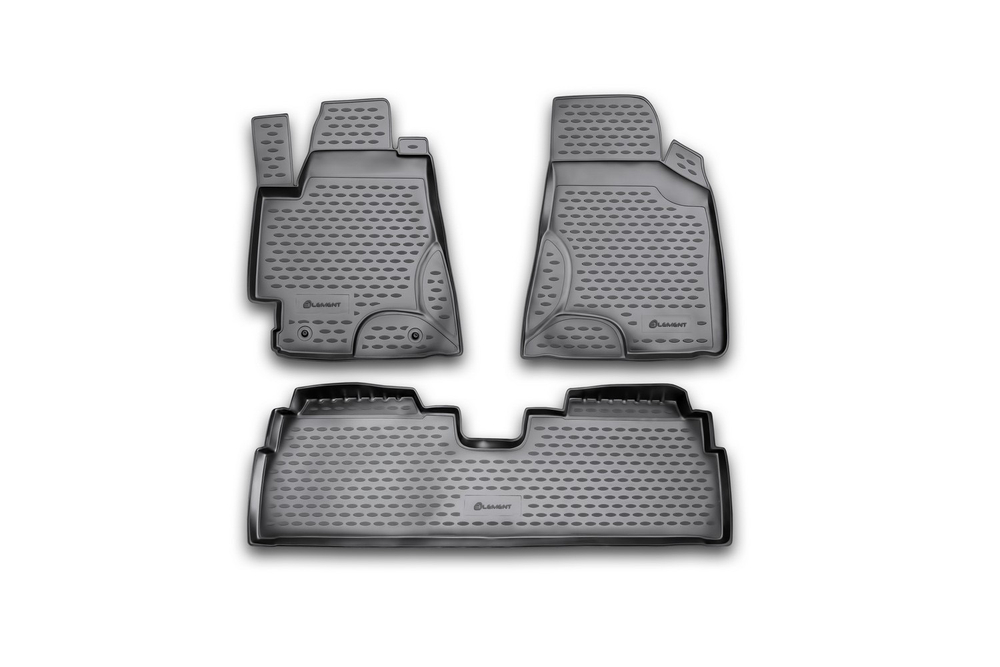 Коврики Standard, в салон TOYOTA Highlander (I, ХU20), 2001-2007, 3 шт. (полиуретан, чёрные) Element.NLC.48.44.210