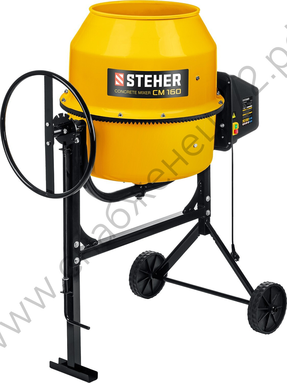 STEHER 160 л, 700 Вт, бетоносмеситель с полиамидным венцом (CM-160)