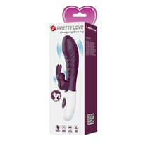 Фиолетовый вибратор-кролик Naughty Bunny - 19,8 см.