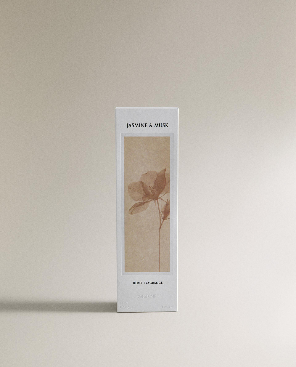 Zara Home Аромадиффузор Jasmine & Musk 120 мл, тростниковые палочки микадо, аромат цветочный древесный, Розовый