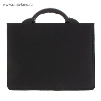 Портфель деловой 350 х 260 х 100 мм, текстильный, 2 отделения, Приморск чёрный, 1С111