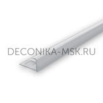 Раскладка для плитки наружная DECONIKA 8мм 2.5м Светло-серый глянцевый, Д-Пл8-Н-002ССГ