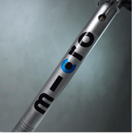 Самокат Micro Sprite LED Серебристый