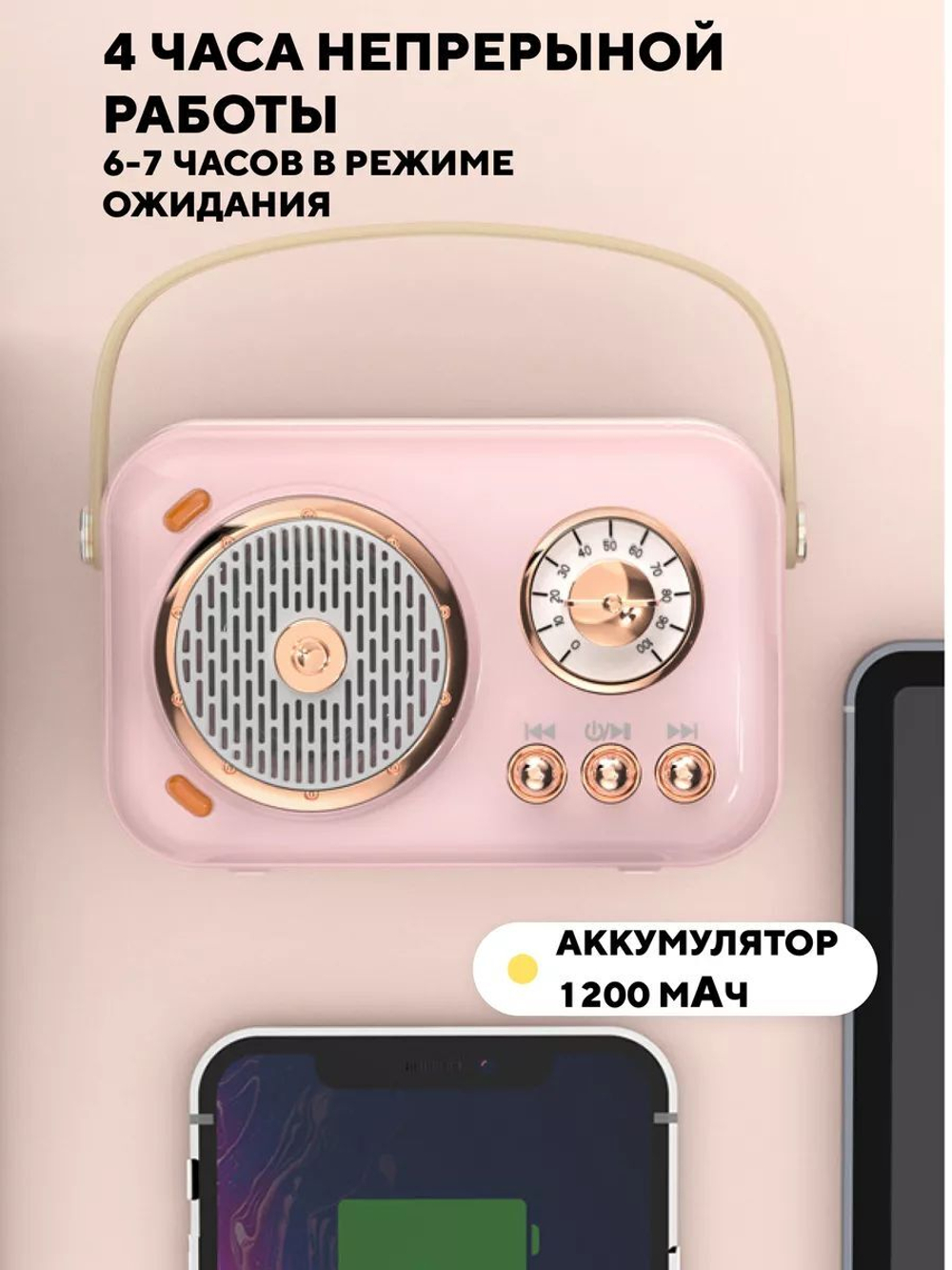 Детская караоке колонка, блютуз станция с микрофоном