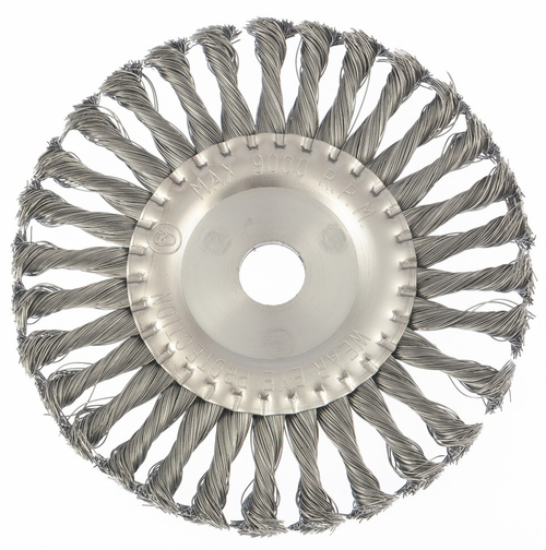 MATRIX Щетка для УШМ 175мм посадка 22.2мм плоская крученая проволока 0.5мм