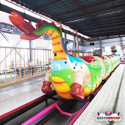 Детский аттракцион-горка «Чудо-гусеница», 5 кабин 10 мест, 16,5×8×3,5 м