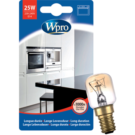 Лампа духового шкафа (25W, E14) для плиты Indesit/Ariston/Gorenje (Горенье) - 076978, 639158, 484000000982, см. 02lf06