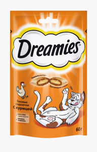 КОРМ DREAMIES КУРИЦА 60ГР