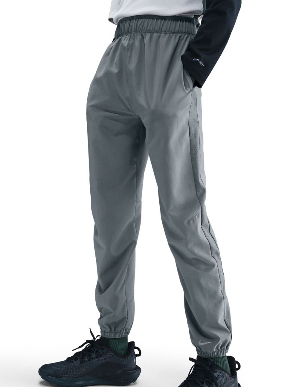 Детские теннисные брюки Nike Boys Dri-FIT Multi Big - smoke grey/reflective silver