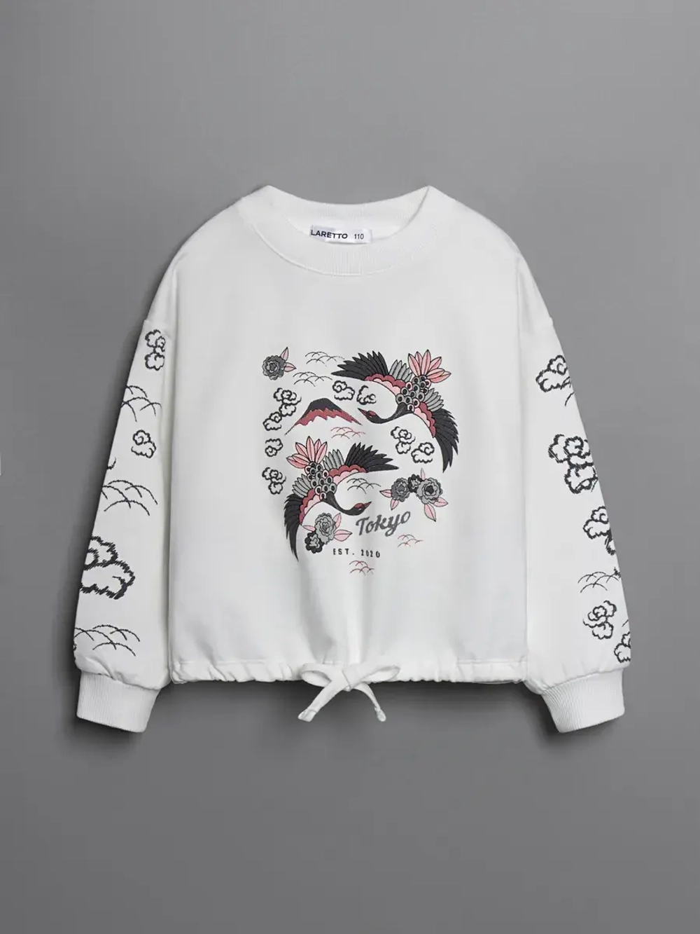 Свитшот для девочки с завязками