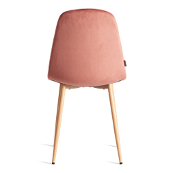 Стул BREEZE (mod. JSC-58) Велюр/металл , 44 х 53 х 86 см, Coral (коралловый) HLR44 / натуральный (Комплект из 4 шт.)
