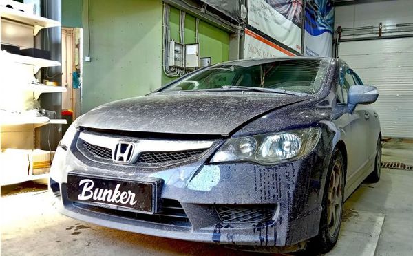 Установка светодиодных Bi-LED модулей и химическая полировка фар на Honda Civic