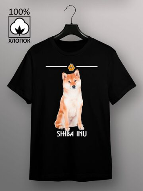 Футболка собака породы сиба-ину
