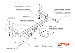 Фаркоп IMIOLA C.020 Citroen C4 хетчбек 5 дверей 2004-2010(паспорт и сертификат в комплекте)(без электрики)