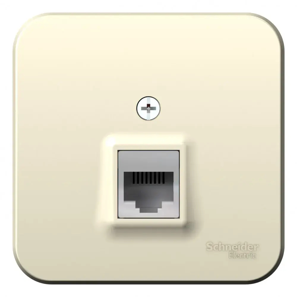 BLANCA О/У РОЗЕТКА компьютерная RJ45, кат.5E, ИЗОЛ.ПЛ., МОЛОЧНЫЙ