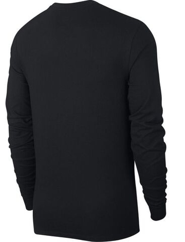 Мужская теннисная футболка теннисная Nike Sportswear Club Tee LS - черный