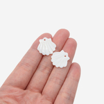 Ракушка из белого перламутра речных ракушек, 17,5*16мм