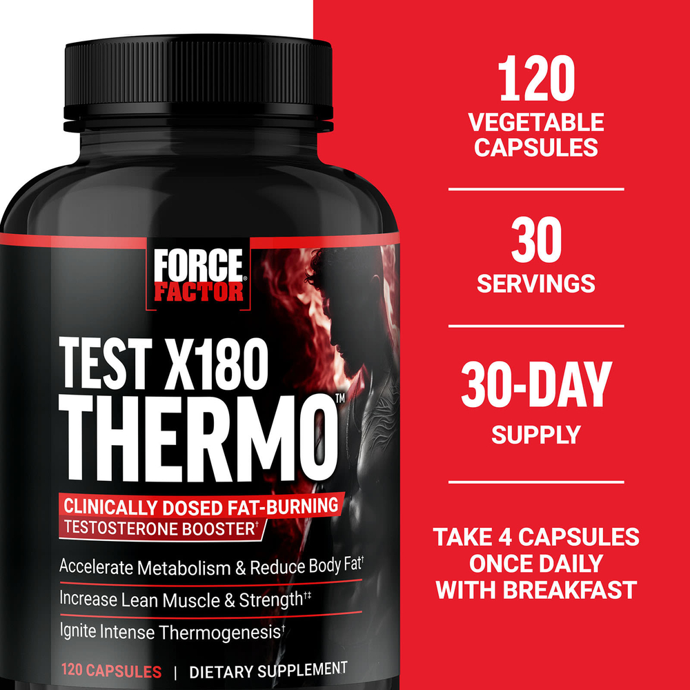 Force Factor, Test X180 Thermo ™, 120 капсул