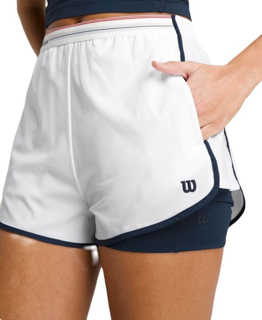 Женские теннисные шорты Wilson Heir Unlined Short - White
