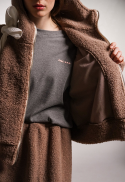 Лонгслив Zoe в рубчик, серый меланж