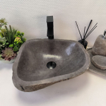 Раковина из речного камня RS-63341 (42*39*15) 0122