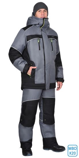 Костюм зимний "Сириус-Арктика" брюки (св.серый/черный) мембрана