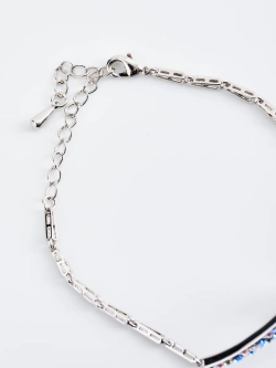 Браслет Молния с голубыми кристаллами Swarovski