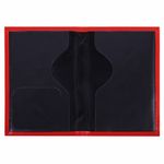 Обложка для паспорта экокожа, мягкая вставка изолон, "PASSPORT", красная, STAFF "Profit", 238408