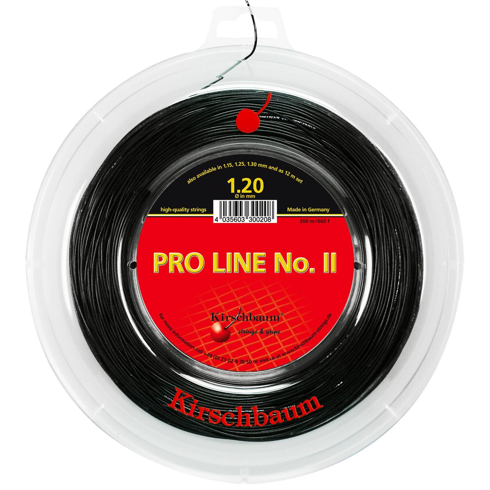 Струны теннисные Kirschbaum Pro Line II String Reel 200m - Black