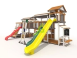 Большая детская игровая площадка с домиком