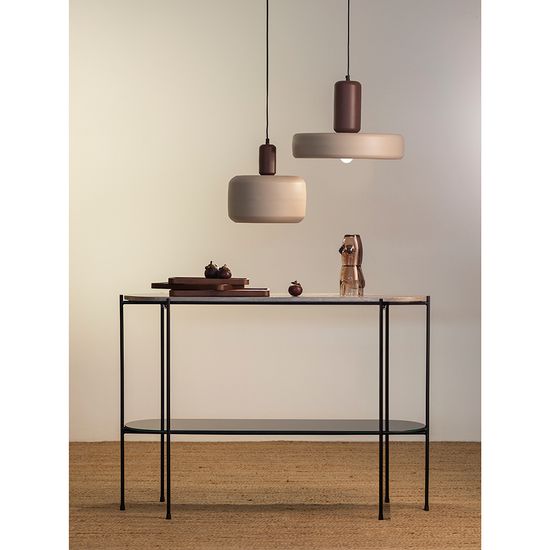 Светильник подвесной juko, D42х31 см, вишневый/бежевый