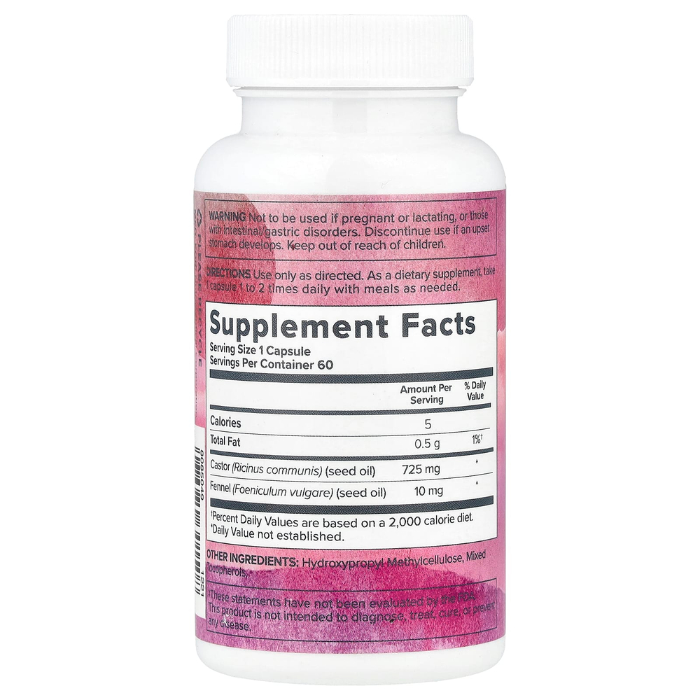 Heritage Store, касторовое масло, 60 вегетарианских капсул