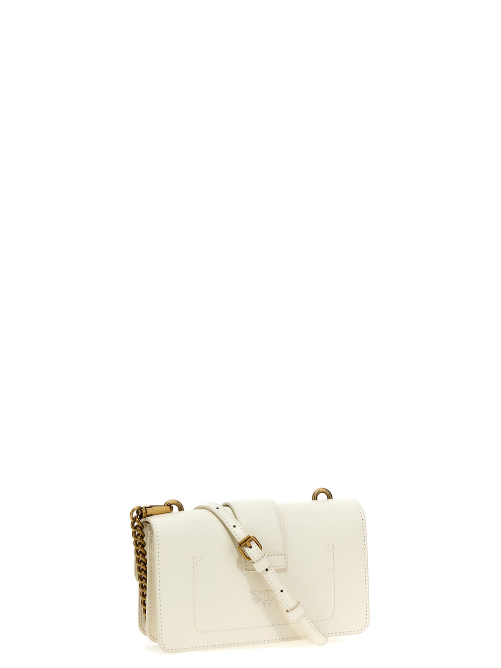 MINI LOVE BAG ONE PAINTED STUDS - white