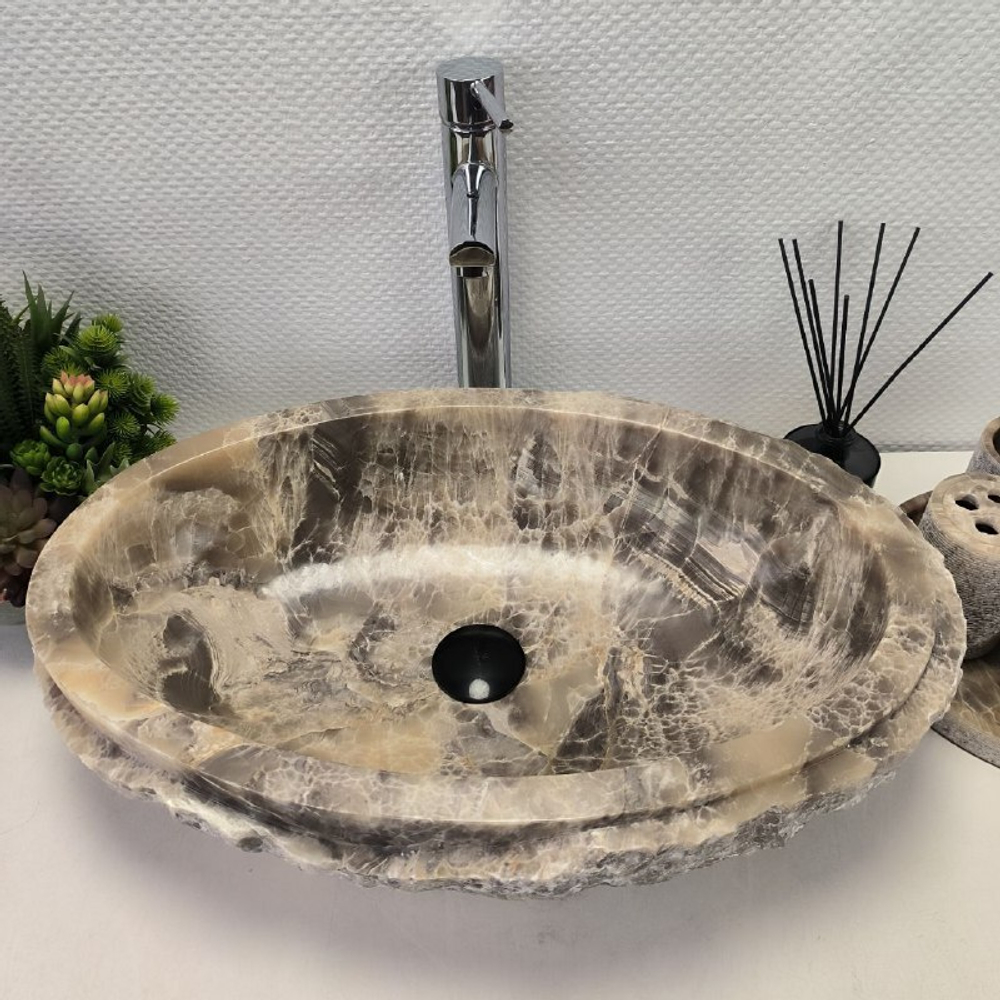 Раковина из оникса Oval Marmo Wave OO-62164 59*38*15 0103