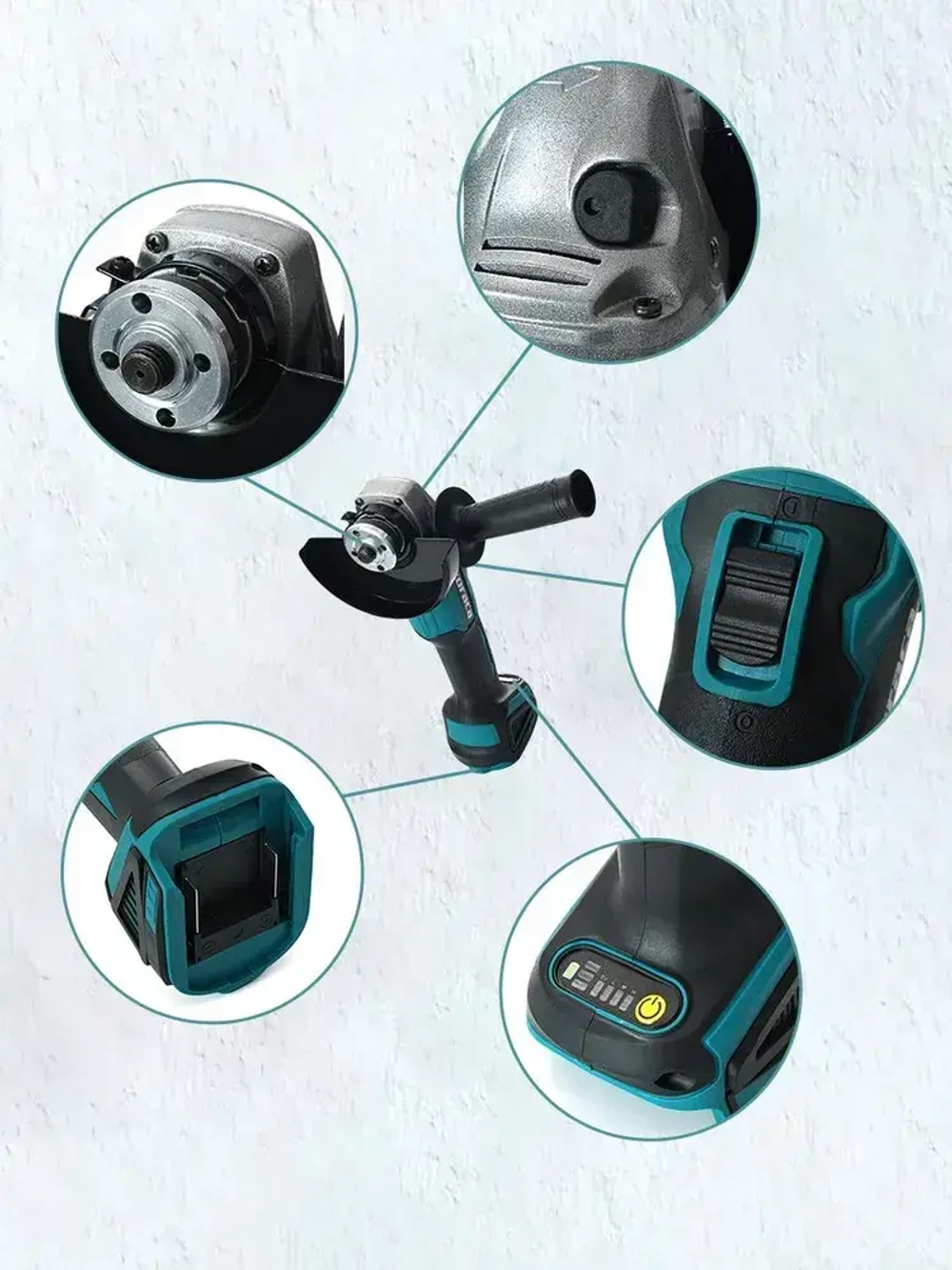 Набор электроинструментов аккумуляторных 3 в 1 21V / болгарка, гайковерт, дрель шуруповерт