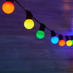 UDL-K111 80-E27-20M IP65 BLACK BELT-LIGHT Гирлянда Белт-Лайт. 20м + 1.5м сетевой шнур. 80 патронов E27. шаг 25см. Чёрная. TM Uniel.