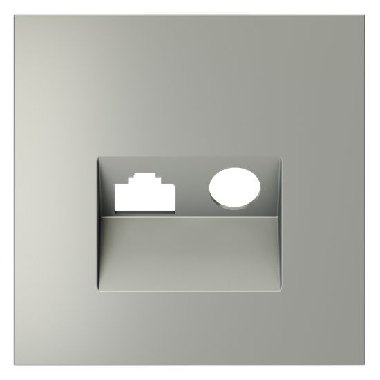 Накладка для розетки TV+RJ45 кат. 6, S70 (сталь)