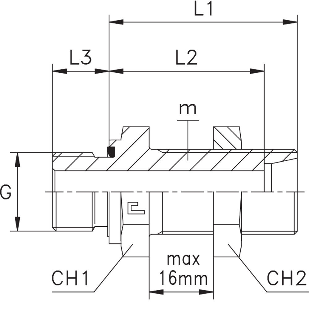 Штуцер FDE DL35 BSP 1.1/4" (корпус)