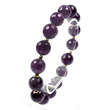 Браслет "Венчи 10" аметист темный