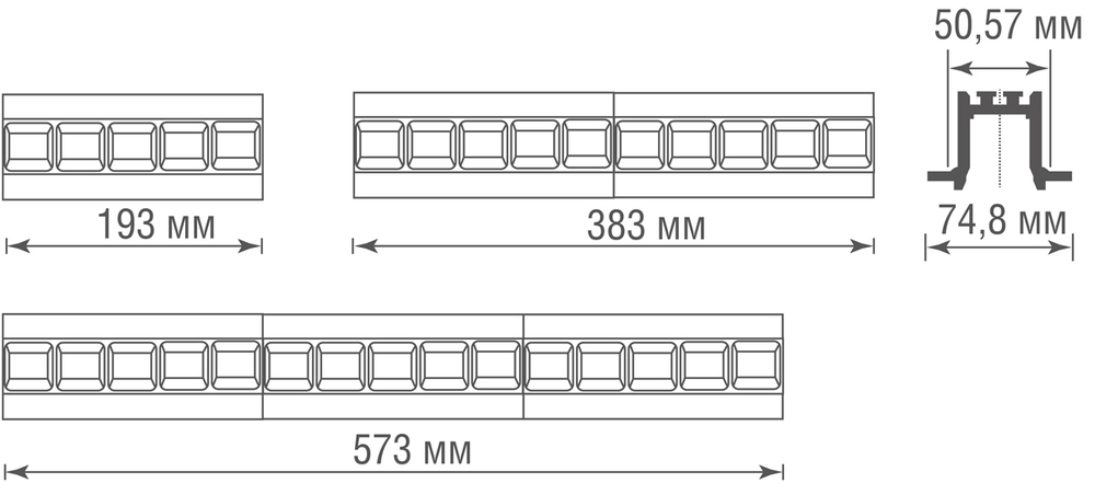 Donolux Led св-к встраиваемый,  30W,  573х74, 8мм,  H39, 8мм,  2700Lm,  30х75°,  3000К,  Ra80,  IP20,  UGR16,  к