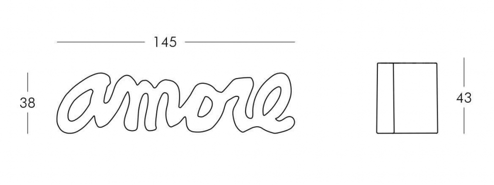 Скамья пластиковая дизайнерская Amore Standard